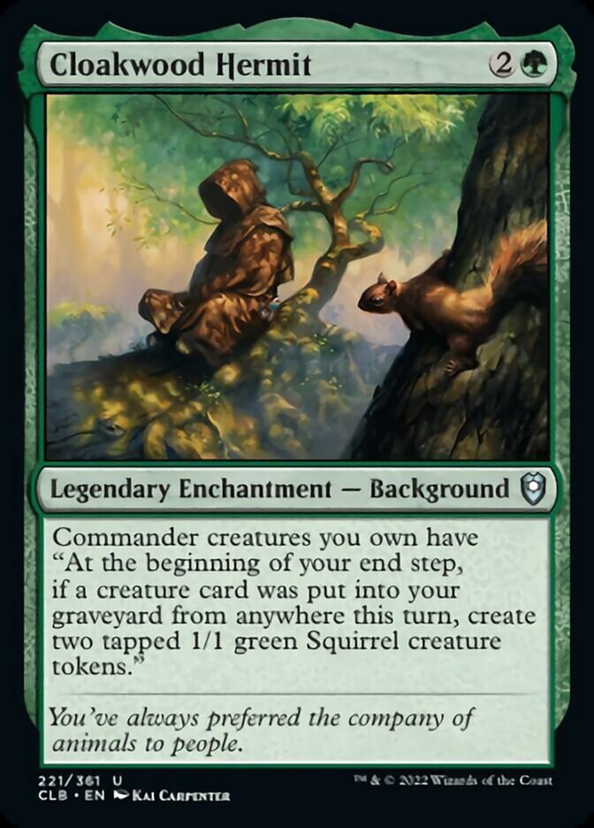 Cloakwood Hermit [Commander Legends: Battle for Baldur's Gate] | Odin's Place
