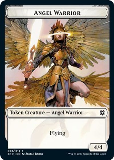 Angel Warrior // Shark Double-Sided Token [Challenger Decks 2021 Tokens] | Odin's Place