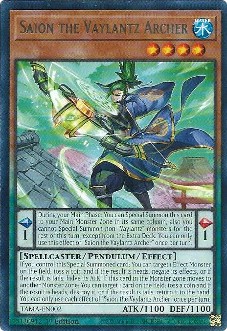 Saion the Vaylantz Archer [TAMA-EN002] Rare | Odin's Place