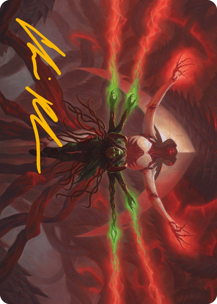 All Will Be One Art Card (Gold-Stamped Signature) [Phyrexia: All Will Be One Art Series] | Odin's Place