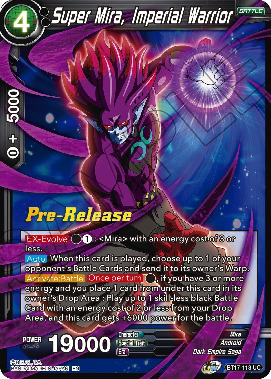 Super Mira, Imperial Warrior (BT17-113) [Ultimate Squad Prerelease Promos] | Odin's Place