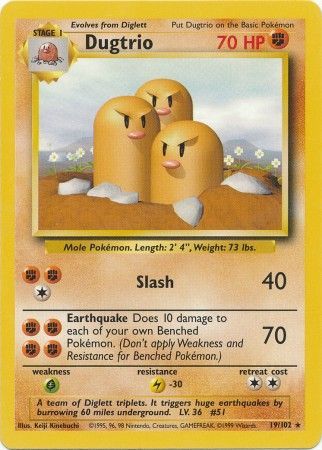 Dugtrio (19/102) [Base Set Unlimited] | Odin's Place