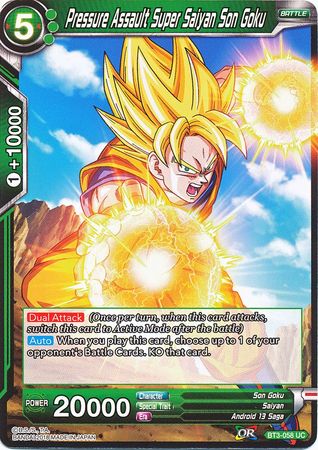 Pressure Assault Super Saiyan Son Goku (BT3-058) [Cross Worlds] | Odin's Place