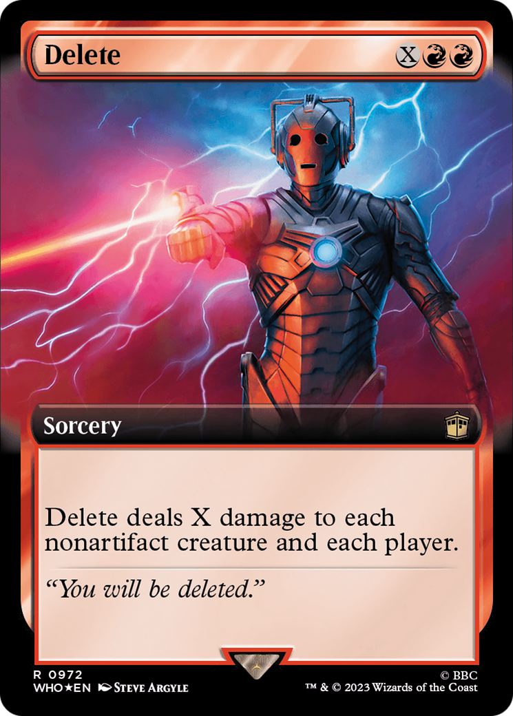 Delete (Extended Art) (Surge Foil) [Doctor Who] | Odin's Place