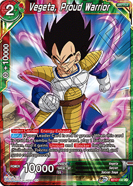 Vegeta, Proud Warrior (BT17-132) [Ultimate Squad] | Odin's Place
