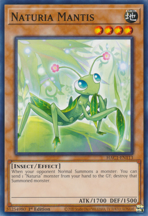 Naturia Mantis [HAC1-EN113] Common | Odin's Place