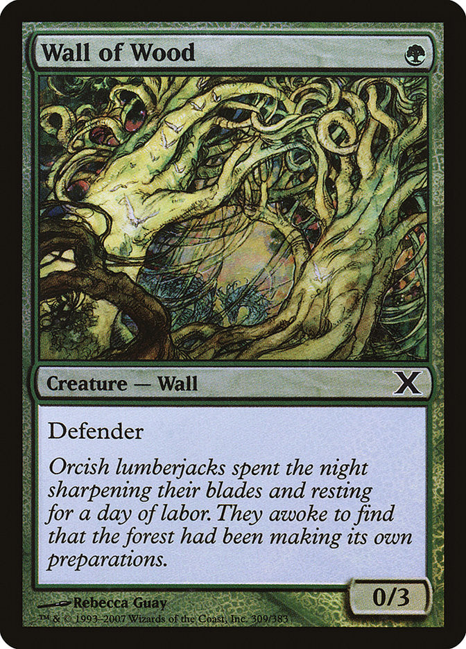 Wall of Wood (Premium Foil) [Tenth Edition] | Odin's Place