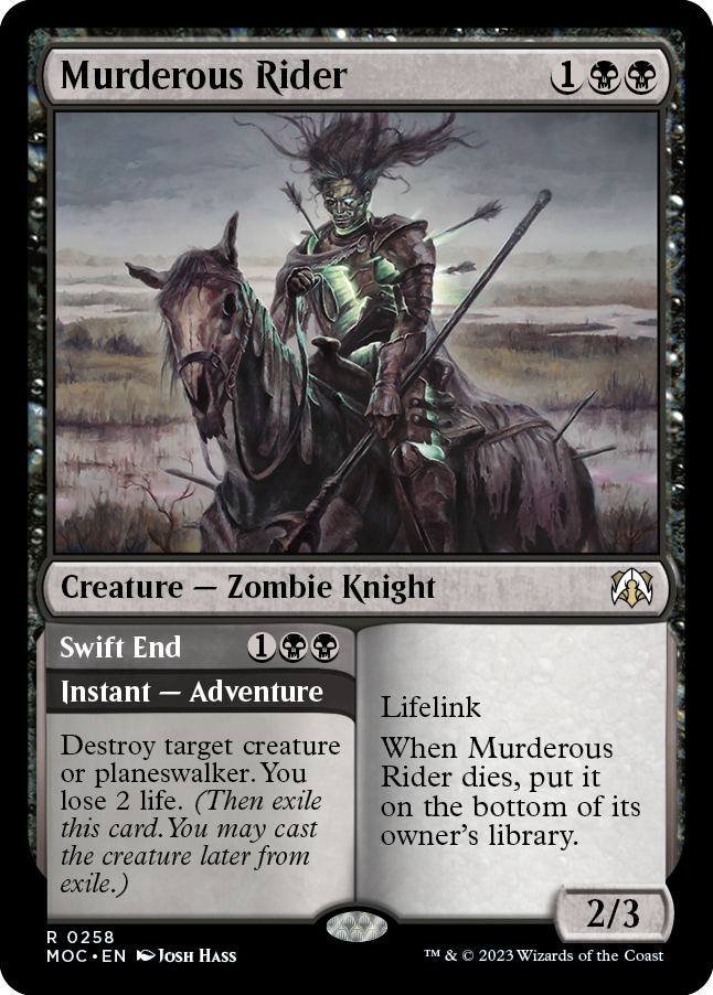 Murderous Rider // Swift End [March of the Machine Commander] | Odin's Place