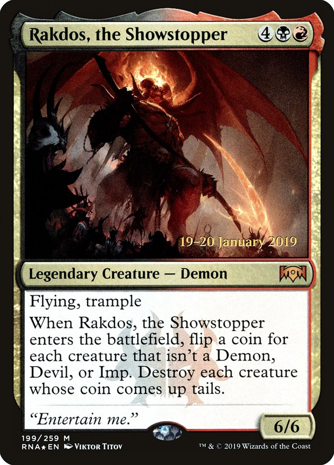 Rakdos, the Showstopper (199) [Ravnica Allegiance Prerelease Promos] | Odin's Place