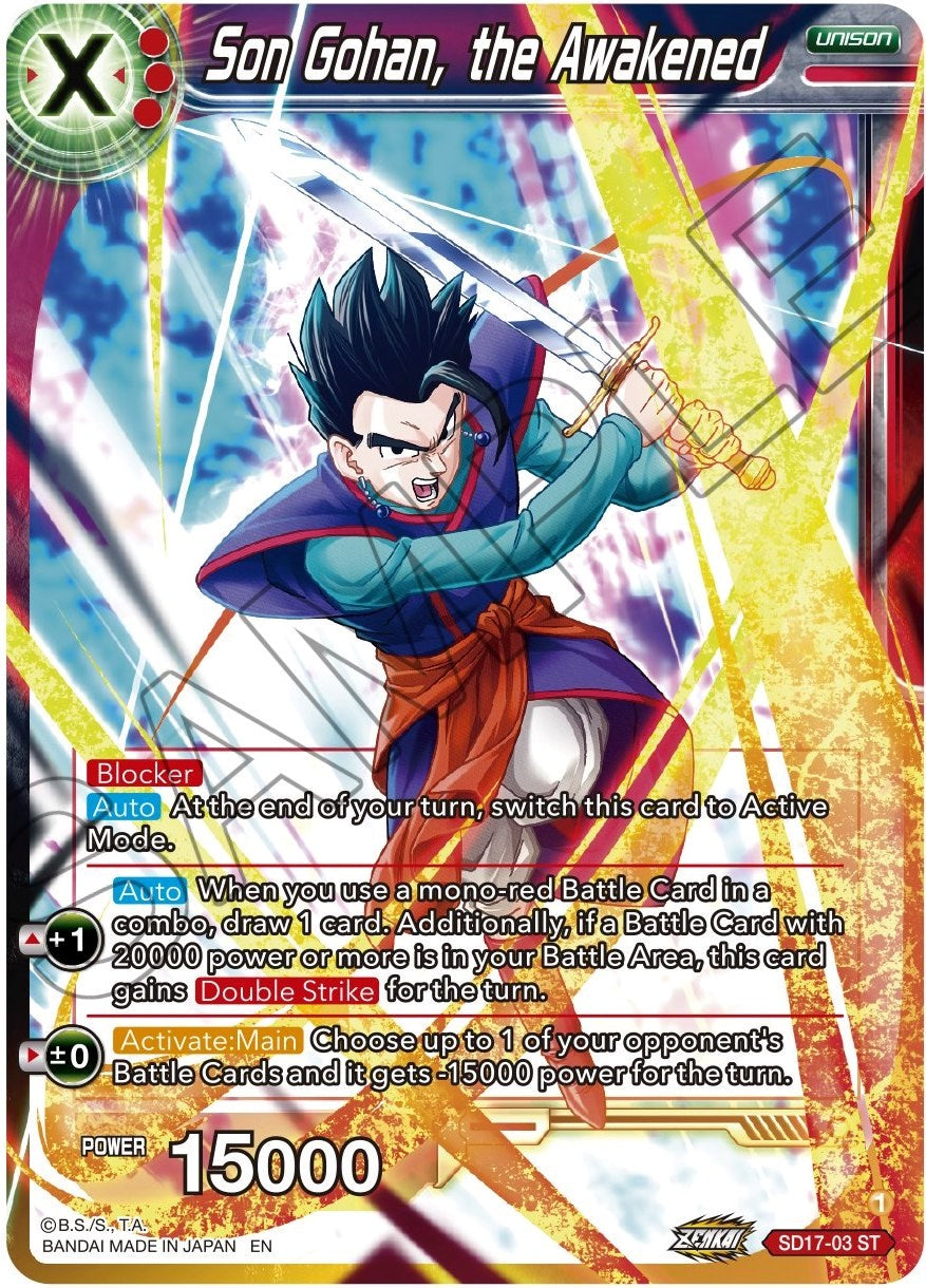 Son Gohan, the Awakened (SD17-03) [Dawn of the Z-Legends] | Odin's Place