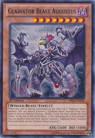 Gladiator Beast Augustus [PRIO-EN030] Rare | Odin's Place