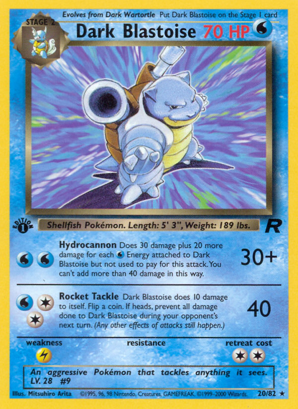 Dark Blastoise (20/82) [Team Rocket 1st Edition] | Odin's Place