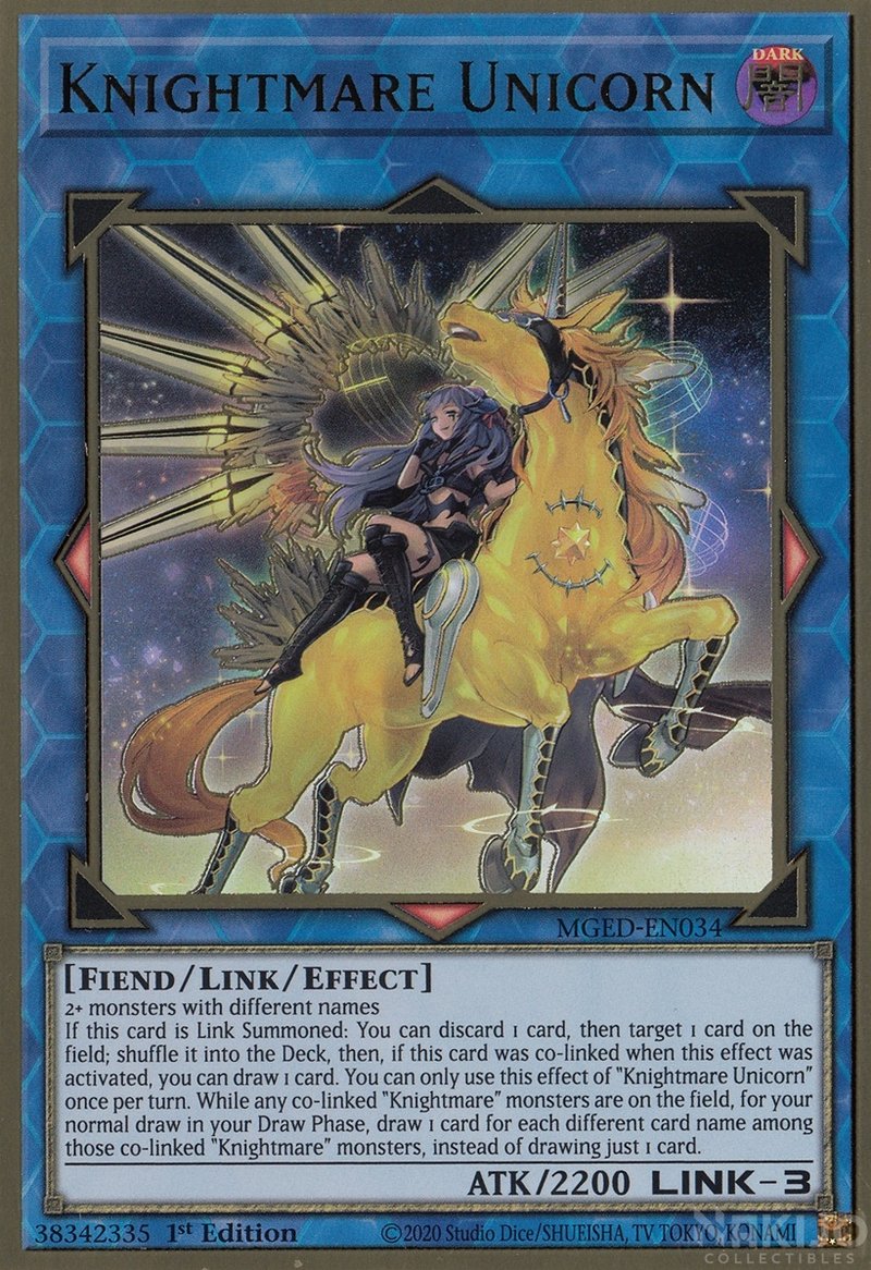Knightmare Unicorn (Alternate Art) [MGED-EN034] Gold Rare | Odin's Place