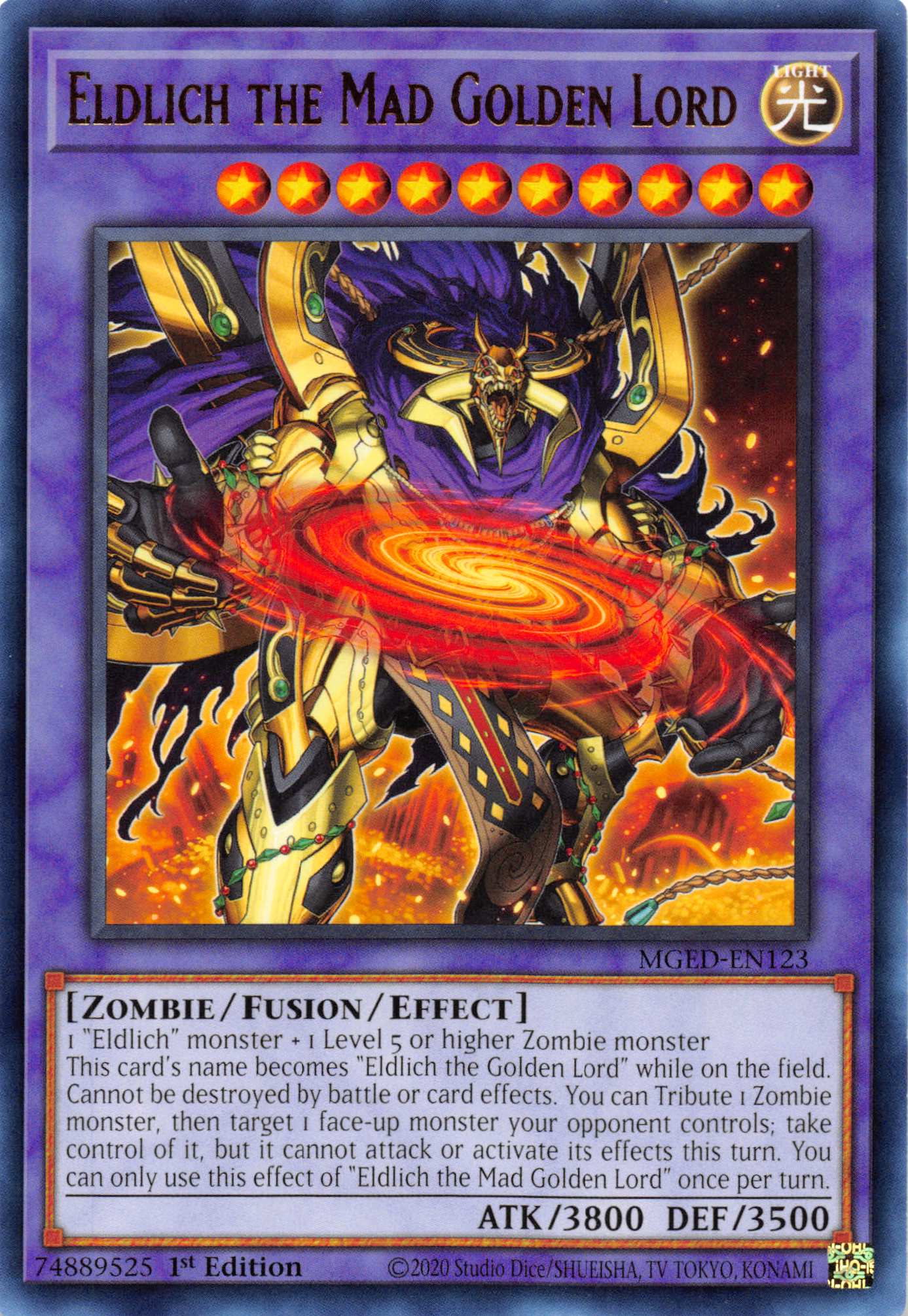 Eldlich the Mad Golden Lord [MGED-EN123] Rare | Odin's Place