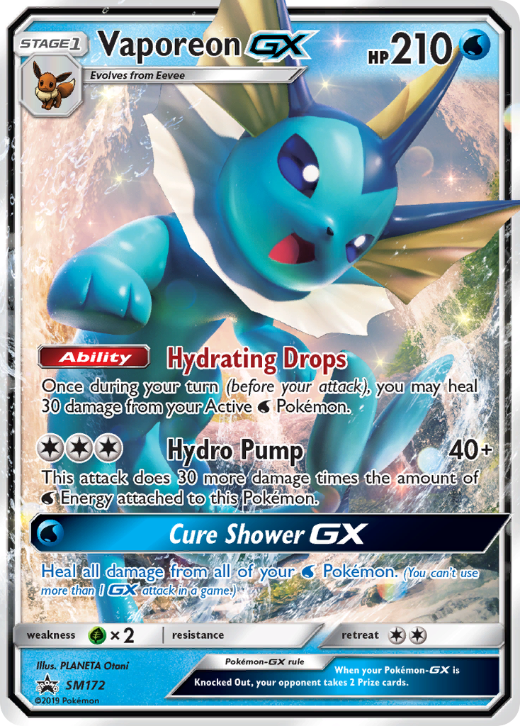 Vaporeon GX (SM172) [Sun & Moon: Black Star Promos] | Odin's Place