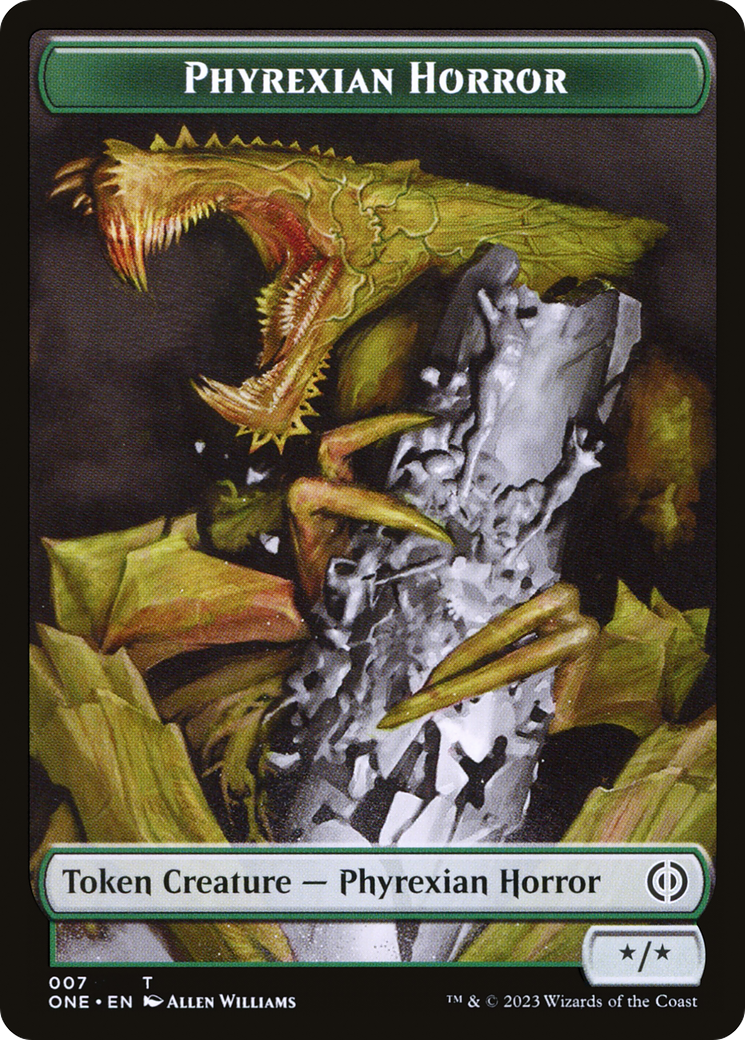 Phyrexian Horror Token (007) [Phyrexia: All Will Be One Tokens] | Odin's Place