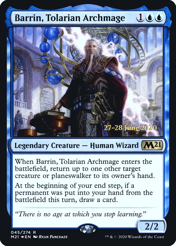 Barrin, Tolarian Archmage [Core Set 2021 Prerelease Promos] | Odin's Place