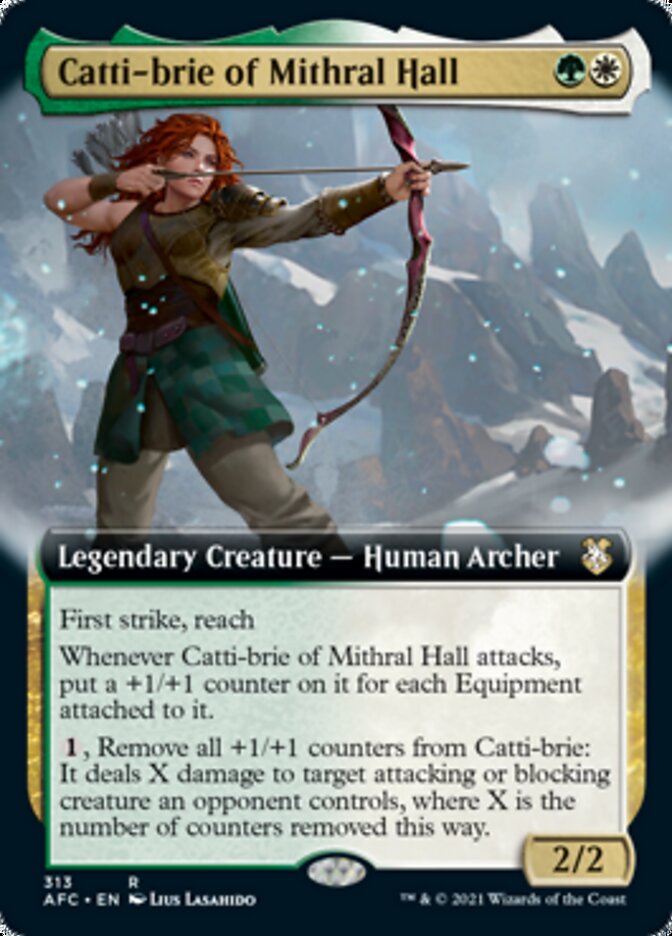 Catti-brie of Mithral Hall (Extended Art) [Dungeons & Dragons: Adventures in the Forgotten Realms Commander] | Odin's Place