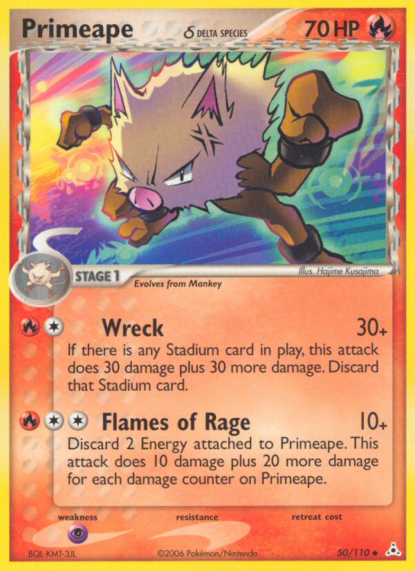 Primeape (50/110) (Delta Species) [EX: Holon Phantoms] | Odin's Place