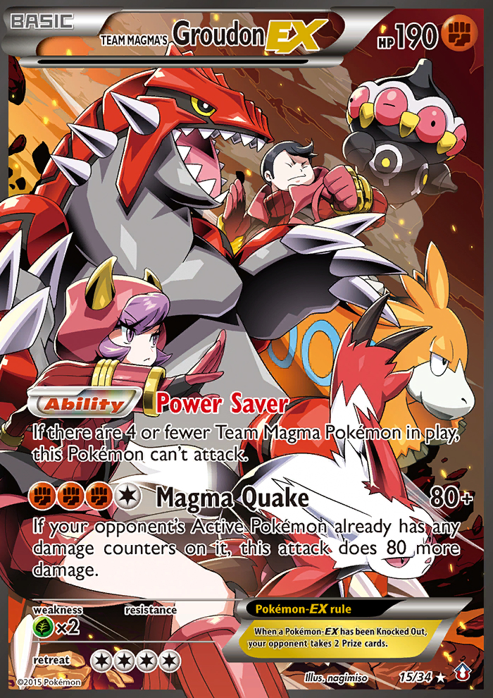 Team Magma's Groudon ex (15/34) [XY: Double Crisis] | Odin's Place
