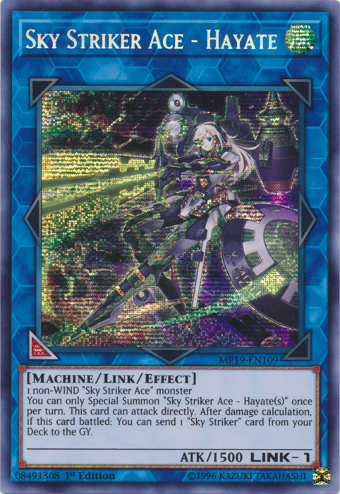 Sky Striker Ace - Hayate [MP19-EN109] Prismatic Secret Rare | Odin's Place