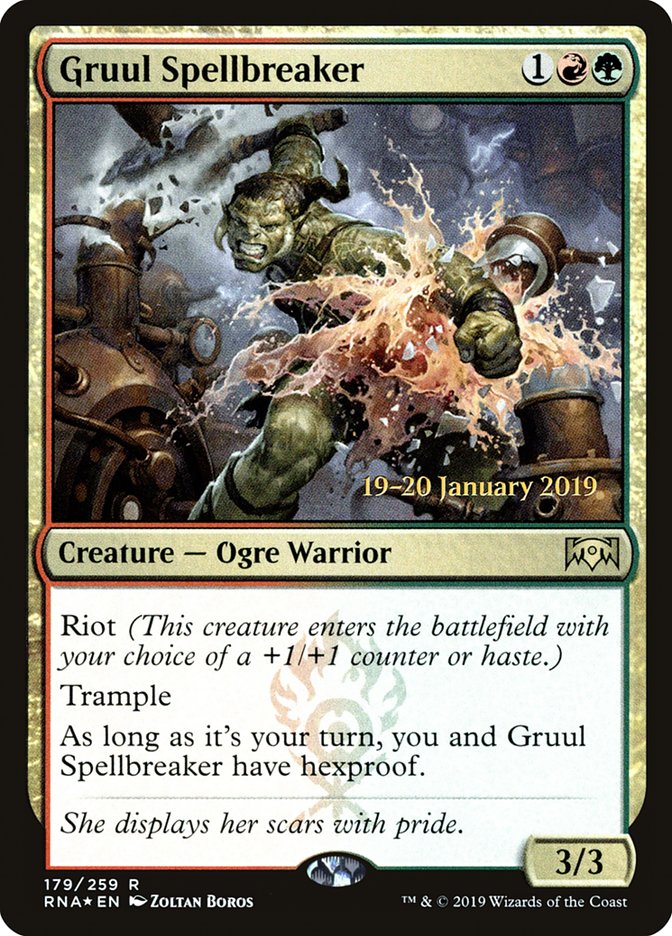 Gruul Spellbreaker (179) [Ravnica Allegiance Prerelease Promos] | Odin's Place