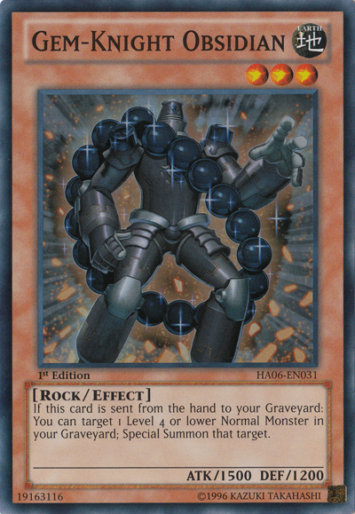 Gem-Knight Obsidian [HA06-EN031] Super Rare | Odin's Place