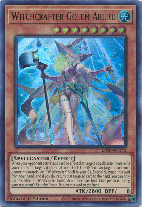 Witchcrafter Golem Aruru [MP20-EN113] Ultra Rare | Odin's Place