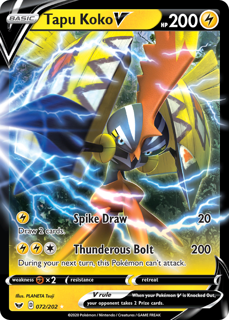 Tapu Koko V (072/202) [Sword & Shield: Base Set] | Odin's Place