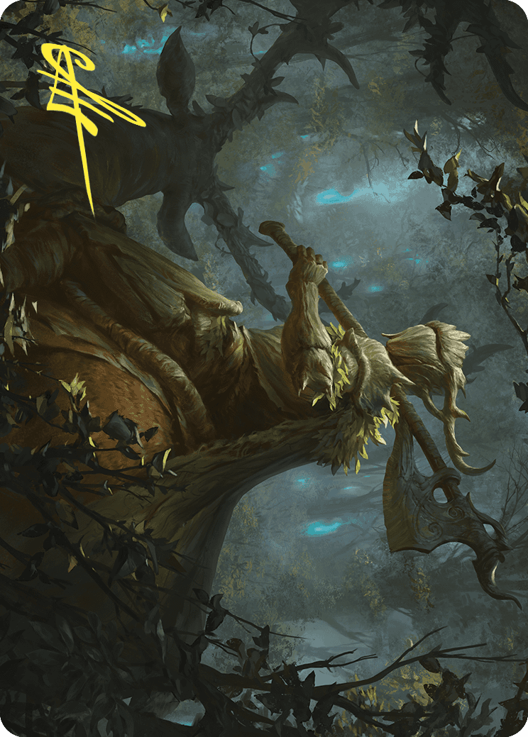 Verdant Outrider Art Card (Gold-Stamped Signature) [Wilds of Eldraine Art Series] | Odin's Place