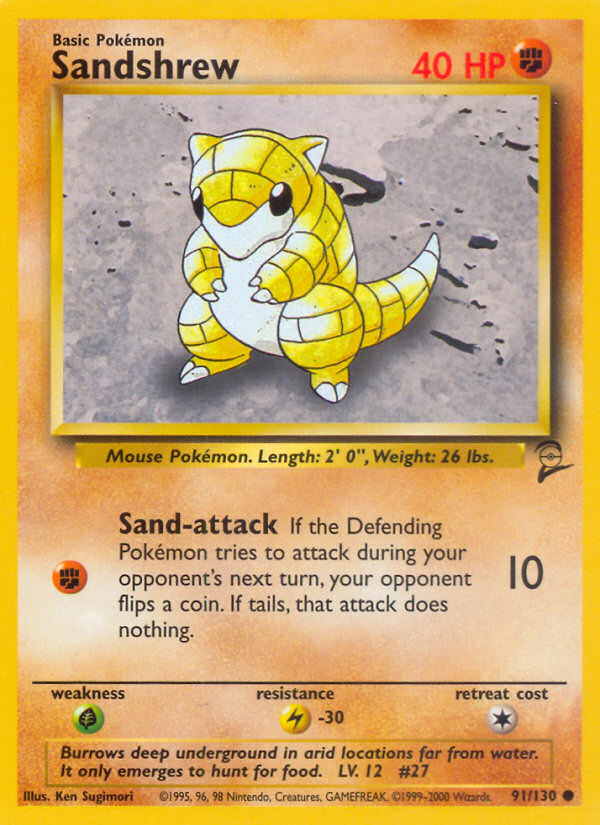 Sandshrew (91/130) [Base Set 2] | Odin's Place