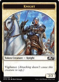 Knight // Goblin Double-Sided Token (Game Night) [Core Set 2019 Tokens] | Odin's Place