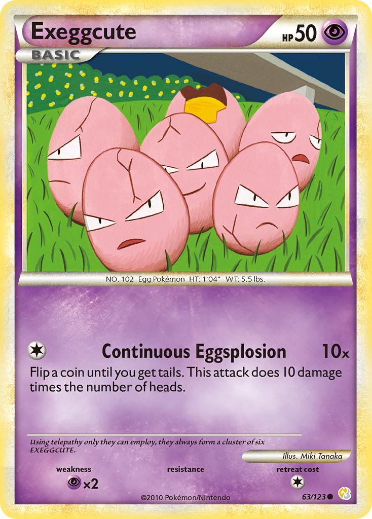 Exeggcute (63/123) [HeartGold & SoulSilver: Base Set] | Odin's Place
