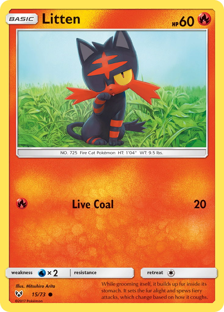 Litten (15/73) [Sun & Moon: Shining Legends] | Odin's Place