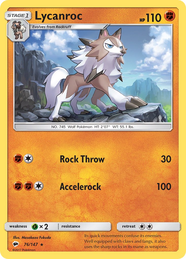 Lycanroc (76/147) (Theme Deck Exclusive) [Sun & Moon: Burning Shadows] | Odin's Place