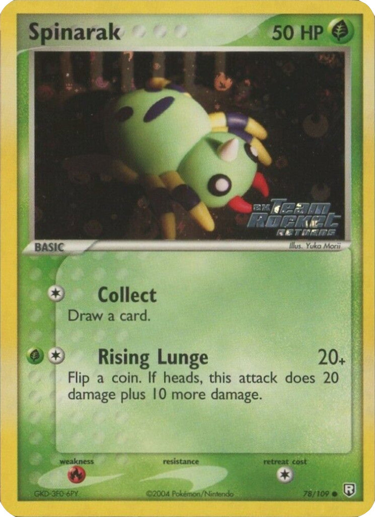 Spinarak (78/109) (Stamped) [EX: Team Rocket Returns] | Odin's Place