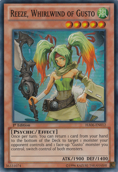 Reeze, Whirlwind of Gusto [HA06-EN012] Super Rare | Odin's Place