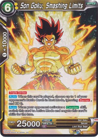 Son Goku, Smashing Limits (DB3-078) [Giant Force] | Odin's Place