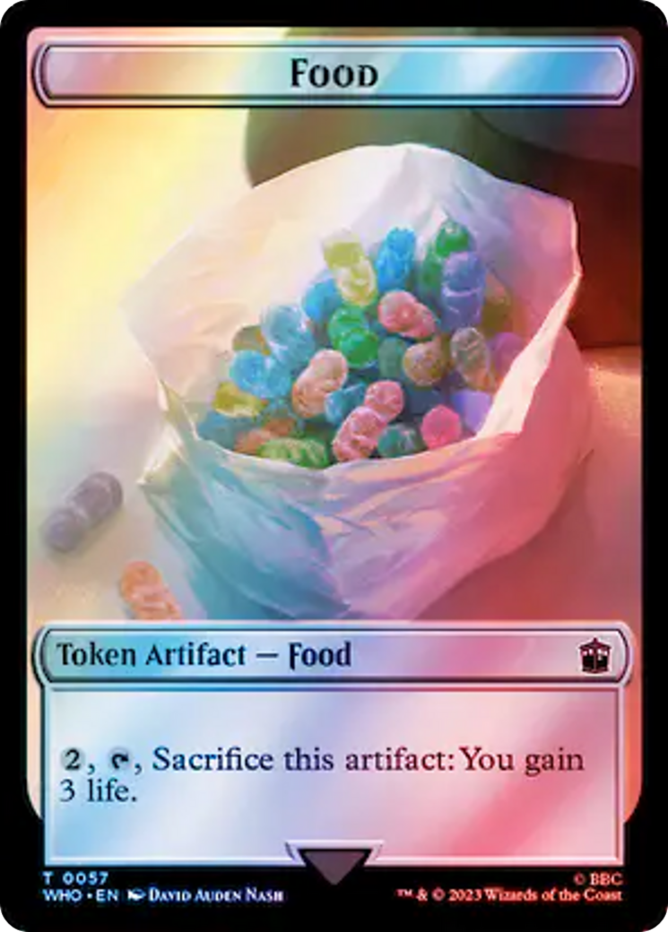 Human (0037) // Food (0057) Double-Sided Token (Surge Foil) [Doctor Who Tokens] | Odin's Place
