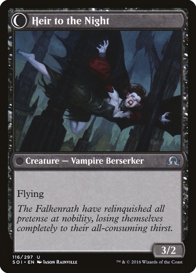 Heir of Falkenrath // Heir to the Night [Shadows over Innistrad] | Odin's Place