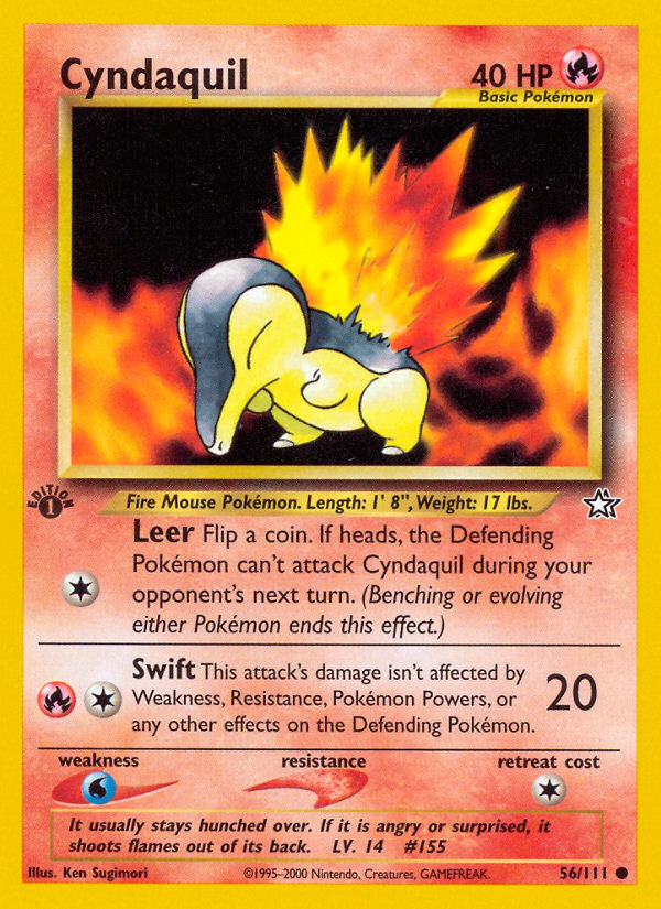 Cyndaquil (56/111) [Neo Genesis 1st Edition] | Odin's Place