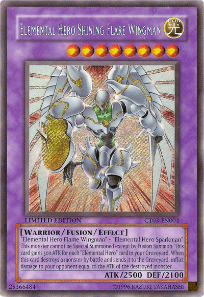 Elemental HERO Shining Flare Wingman [CT03-EN004] Secret Rare | Odin's Place