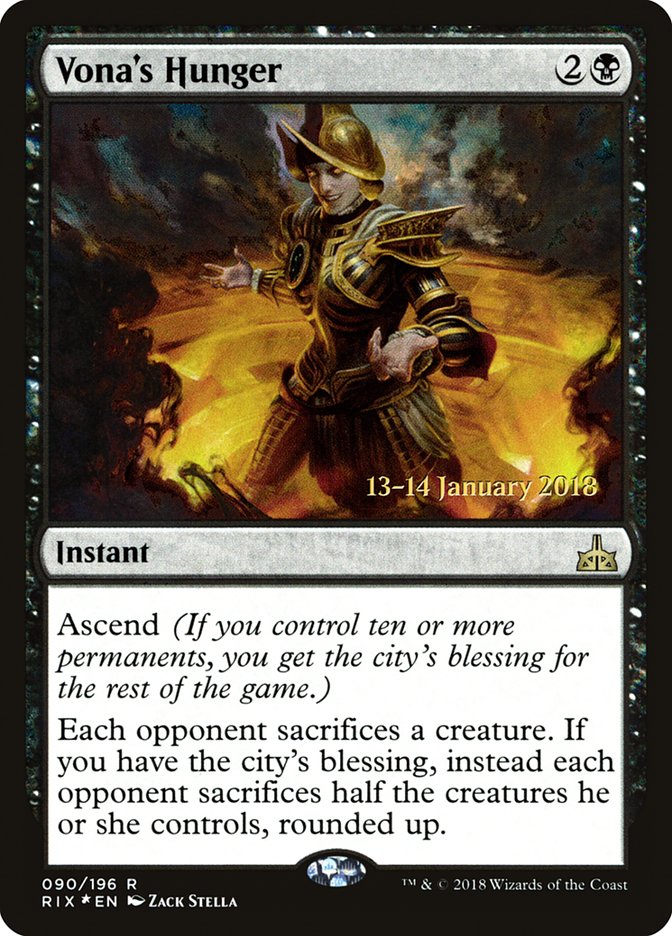 Vona's Hunger (90) [Rivals of Ixalan Prerelease Promos] | Odin's Place