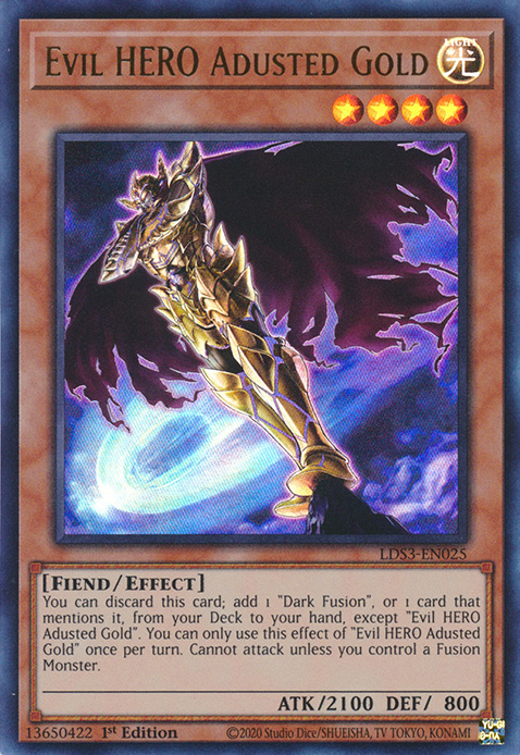 Evil HERO Adusted Gold [LDS3-EN025] Ultra Rare | Odin's Place