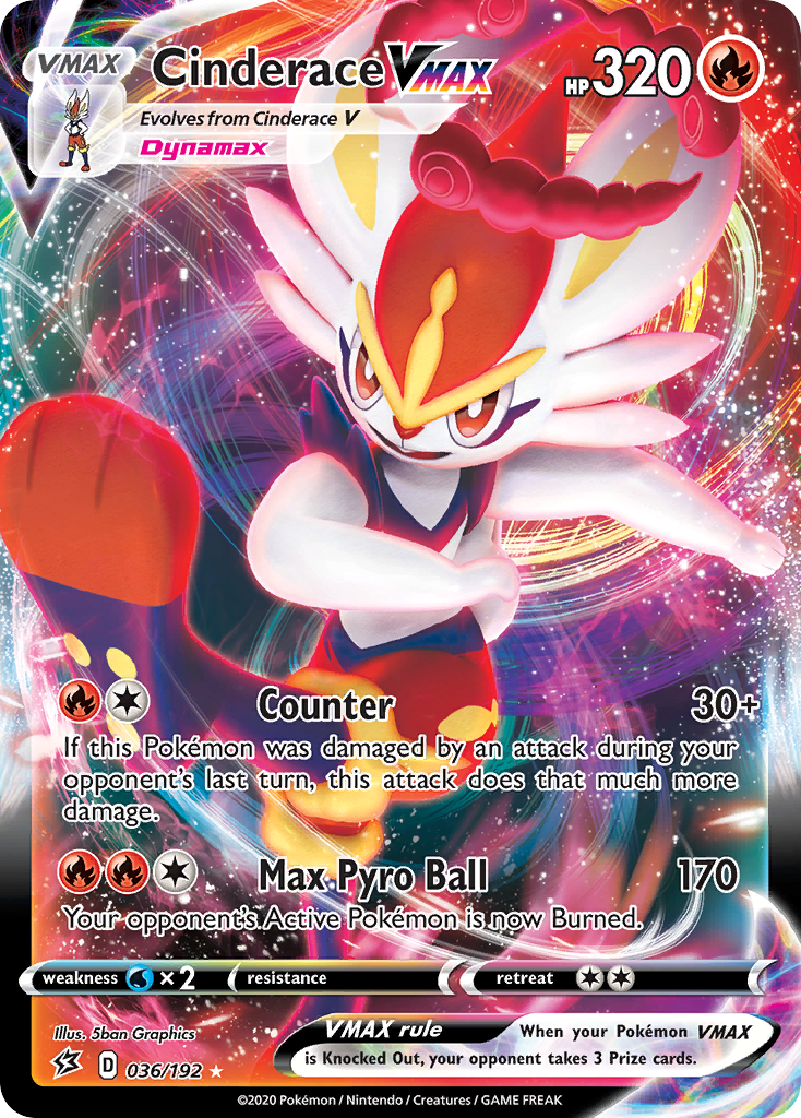 Cinderace VMAX (036/192) [Sword & Shield: Rebel Clash] | Odin's Place