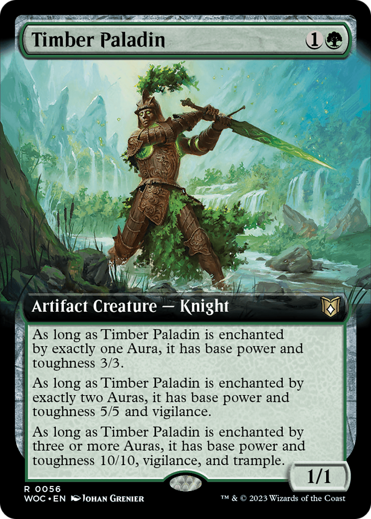 Timber Paladin (Extended Art) [Wilds of Eldraine Commander] | Odin's Place