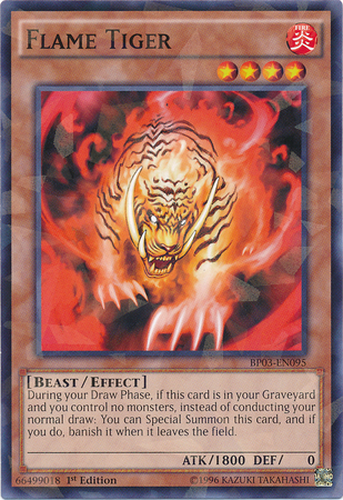 Flame Tiger [BP03-EN095] Shatterfoil Rare | Odin's Place