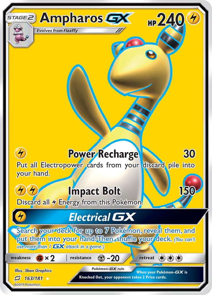Ampharos GX (163/181) [Sun & Moon: Team Up] | Odin's Place