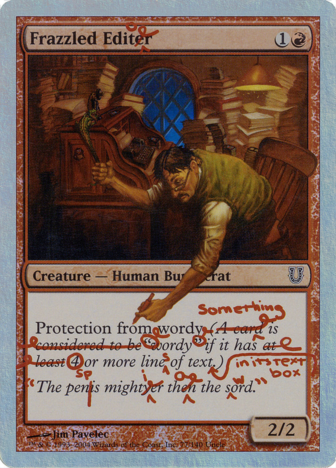 Frazzled Editor (Alternate Foil) [Unhinged] | Odin's Place