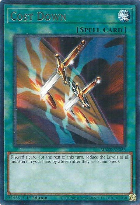 Cost Down [MAZE-EN055] Rare | Odin's Place